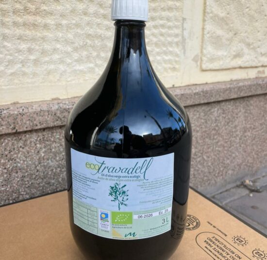 Aceite de Oliva Virgen Extra Ecológico 3L Botella de cristal
